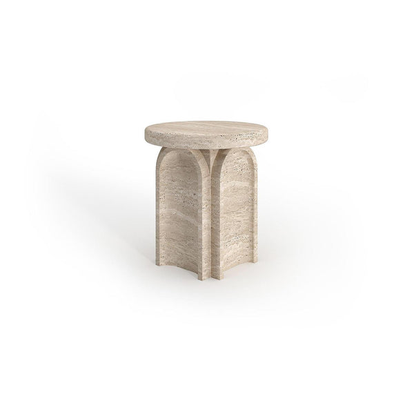 Arcadia Travertine End Table