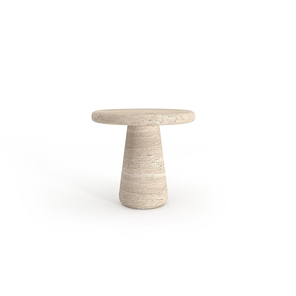 Halo Travertine End Table