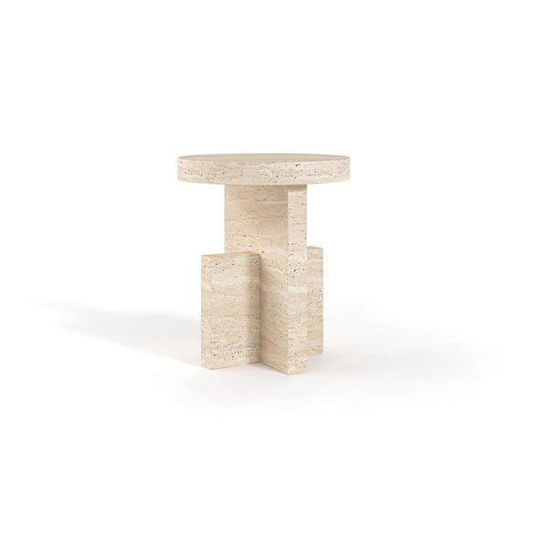 Solis Travertine End Table