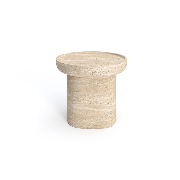 Vesta Travertine End Table