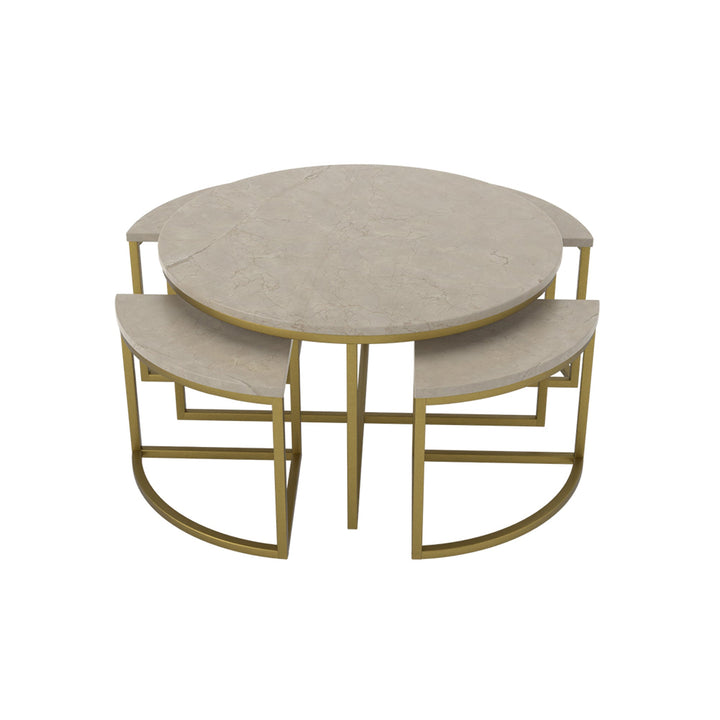 beige marble coffee table