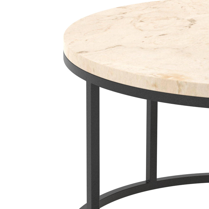 beige marble coffee table