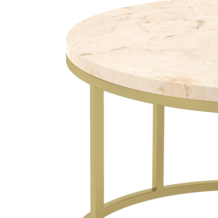 beige marble coffee table