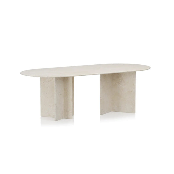 beige marble dining table