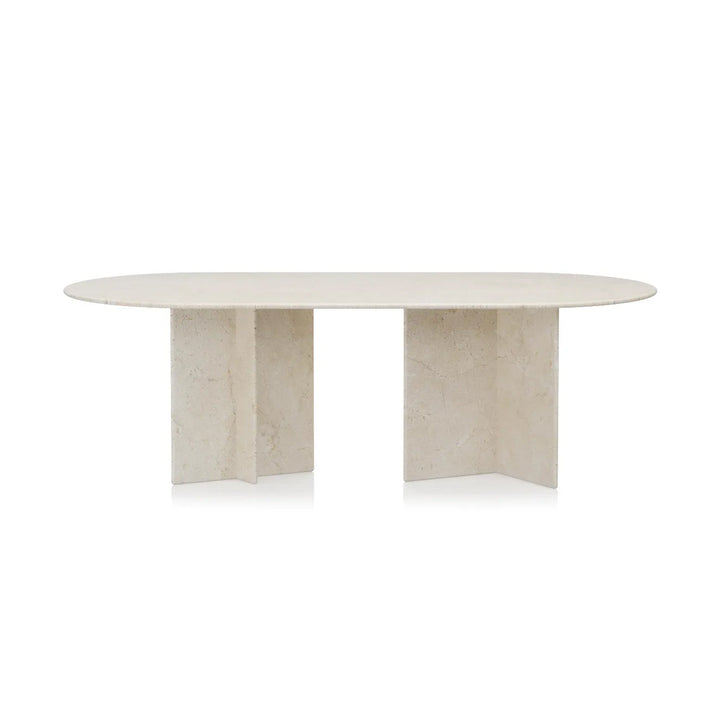 beige marble dining table