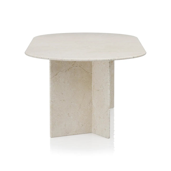 beige marble dining table