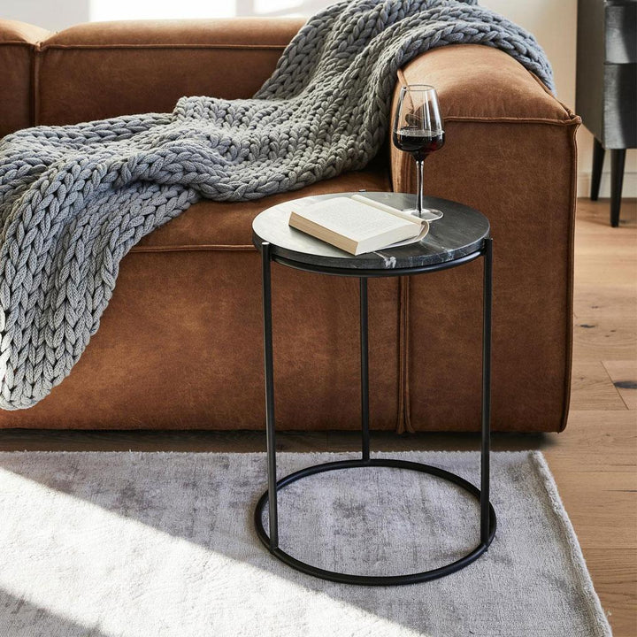 black marble end table