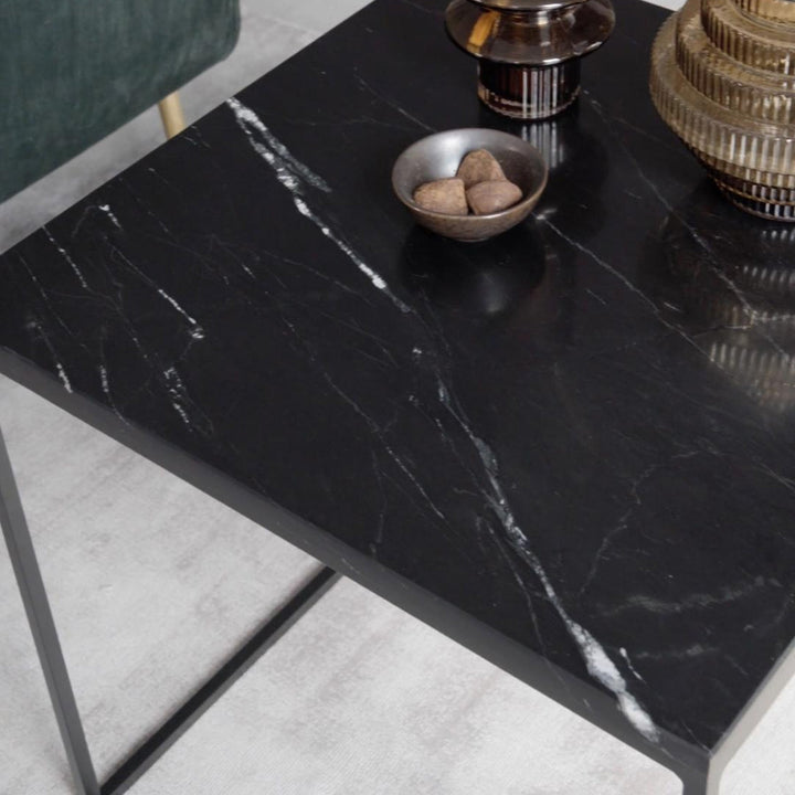 black marble end table