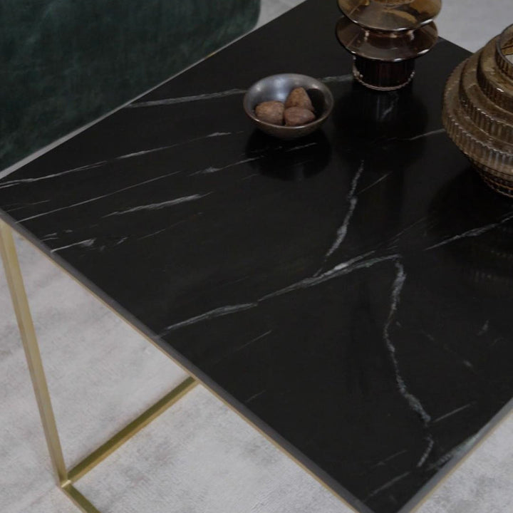 black marble end table