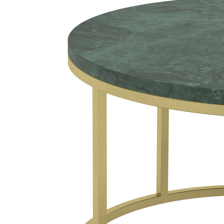 green marble coffee table