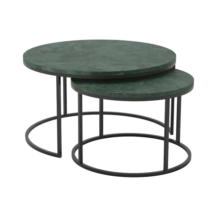 green marble coffee table