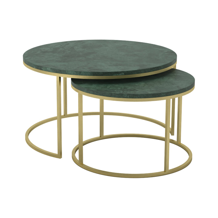 green marble coffee table