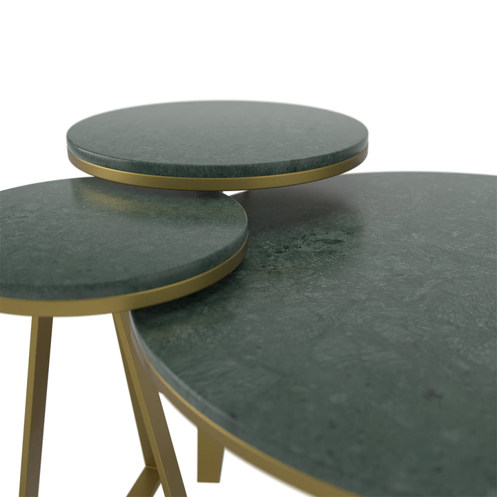 green marble coffee table