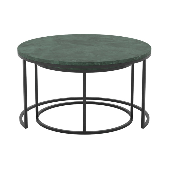 green marble coffee table