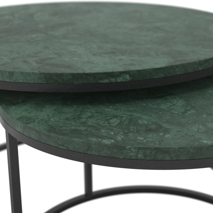 green marble coffee table