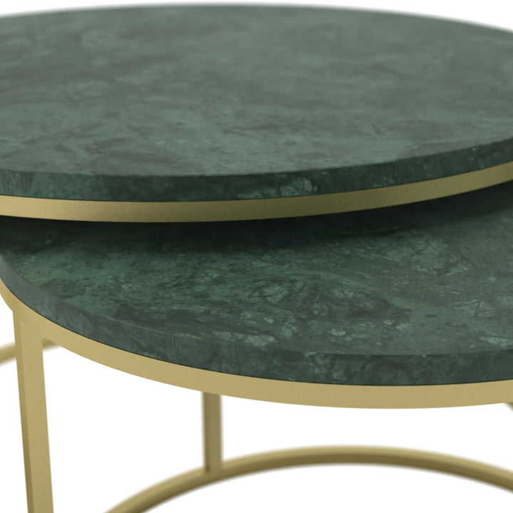 green marble coffee table