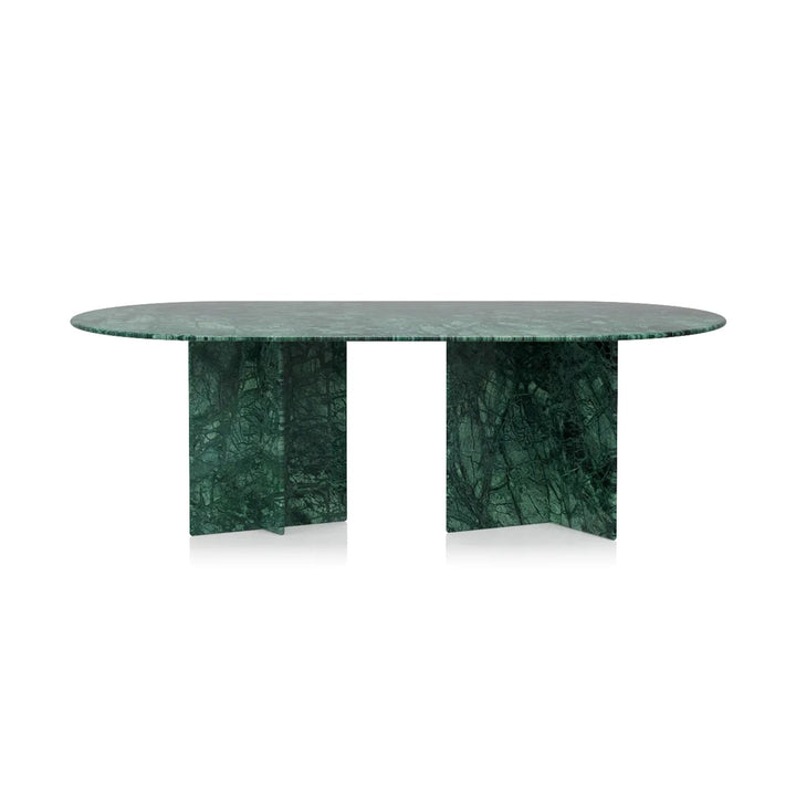 green marble dining table