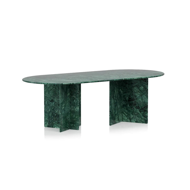 green marble dining table