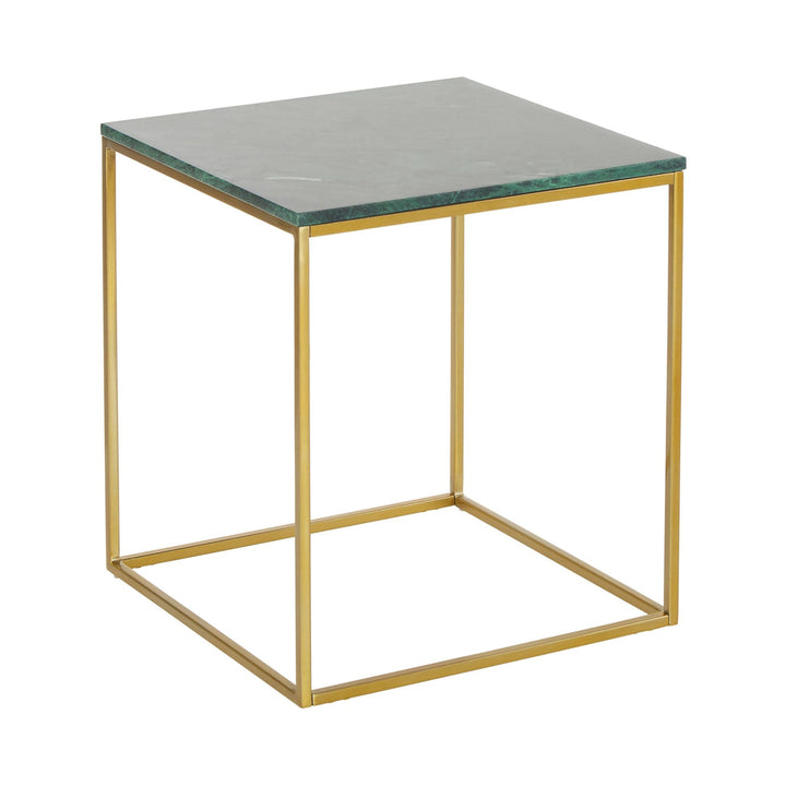 green marble end table