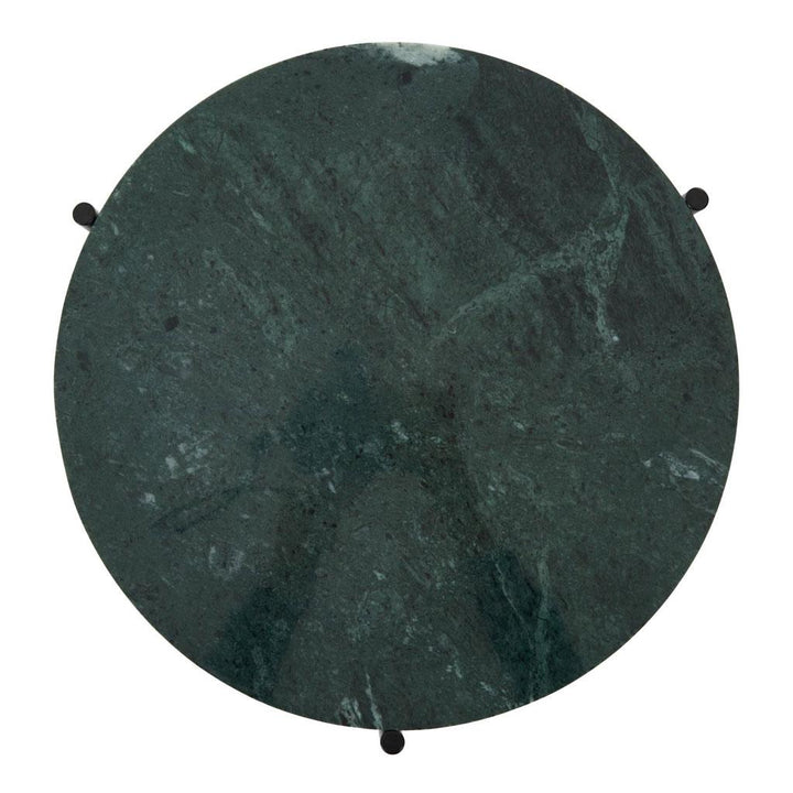 green marble end table