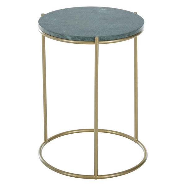 green marble end table