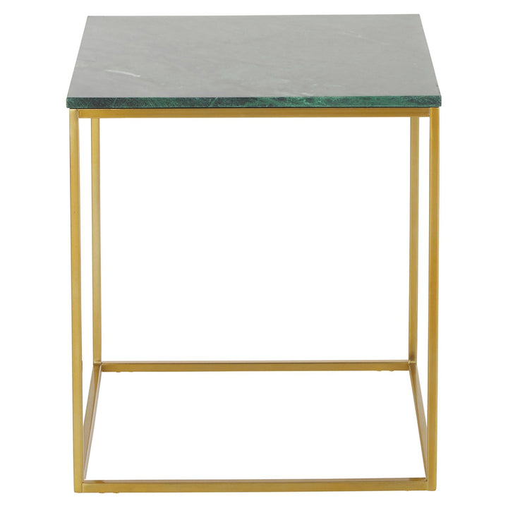 green marble end table