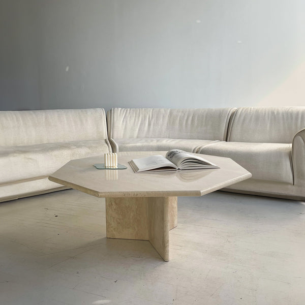 travertine coffee table