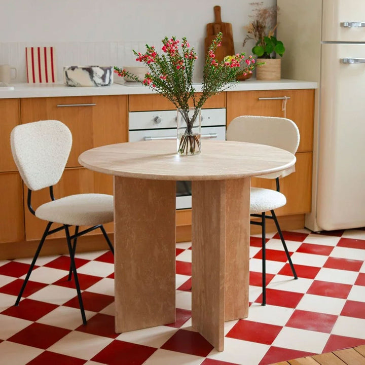 travertine dining table