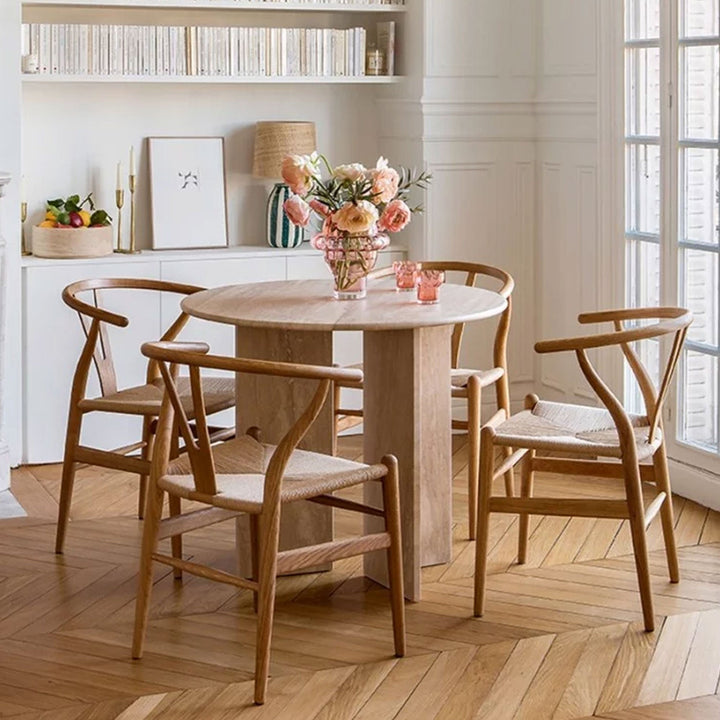 travertine dining table