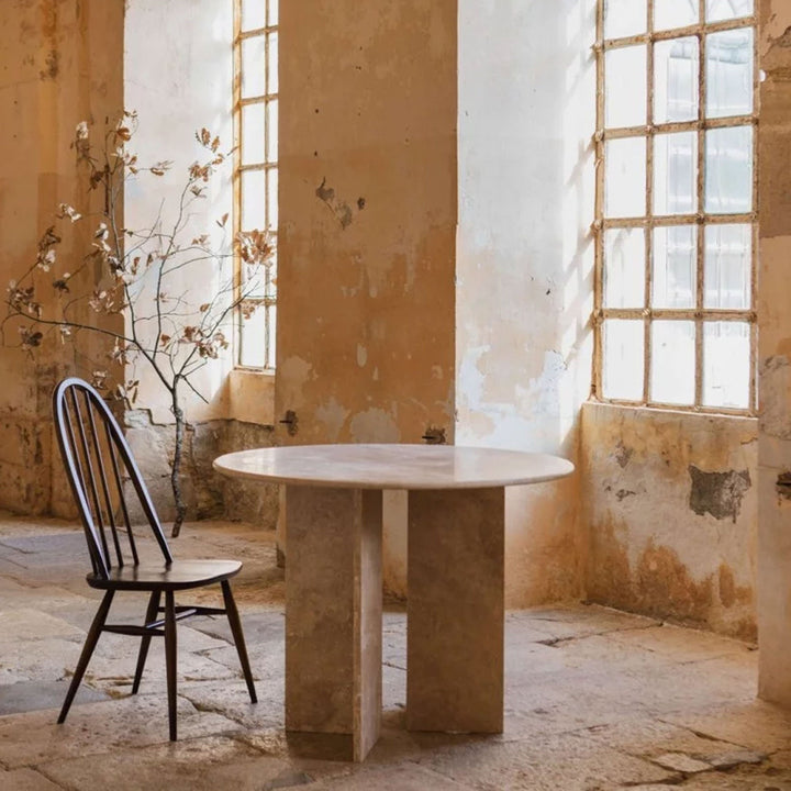 travertine dining table