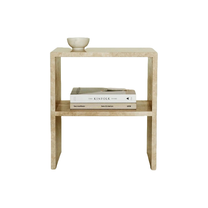 travertine end table