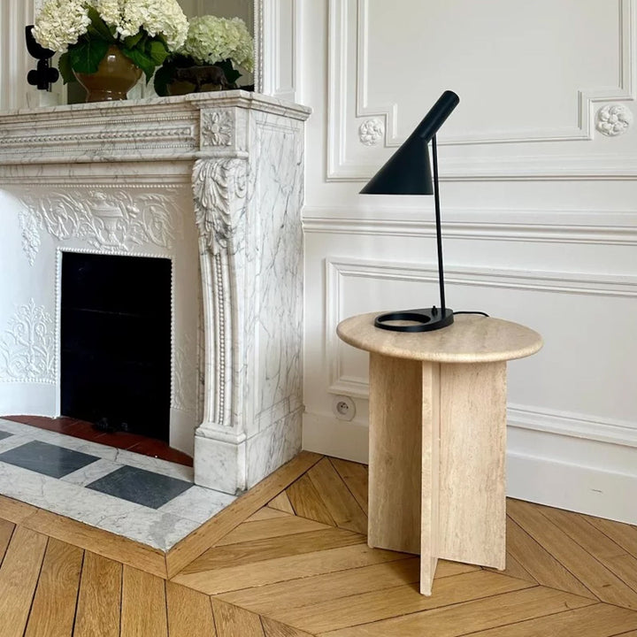 travertine end table