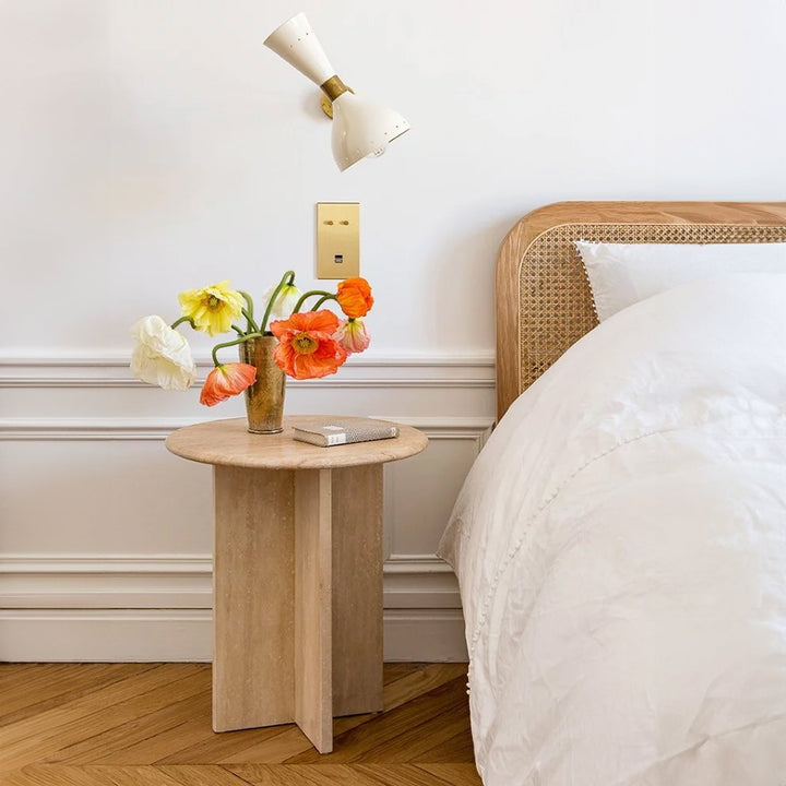 travertine end table