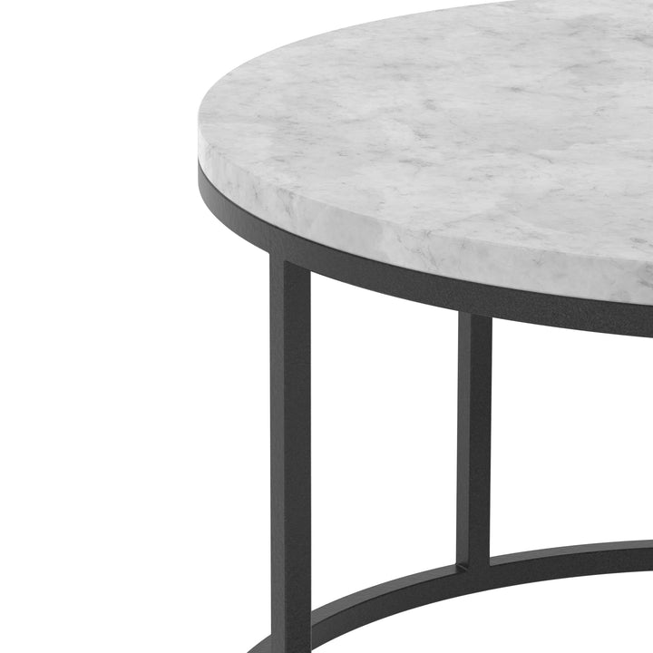 white marble coffee table