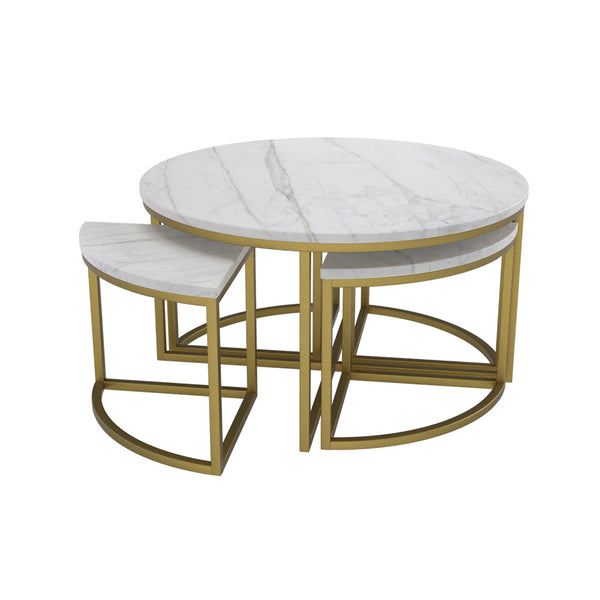 white marble coffee table