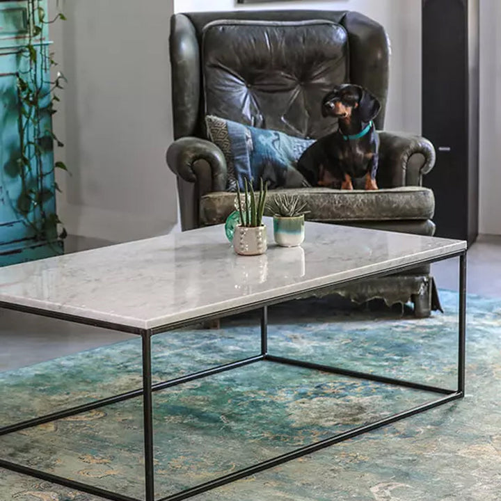 white marble coffee table