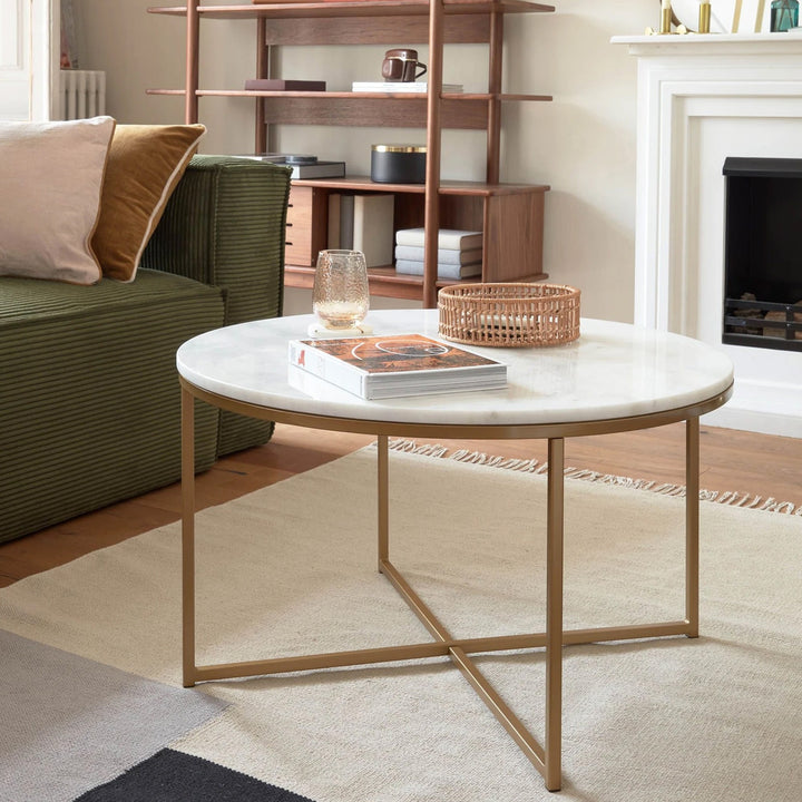 white marble coffee table