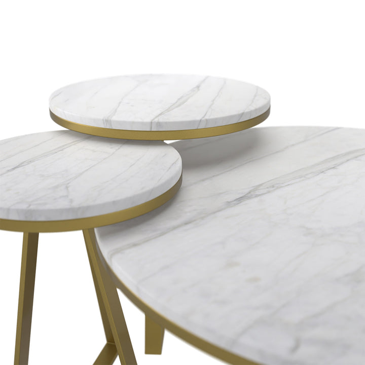 white marble coffee table