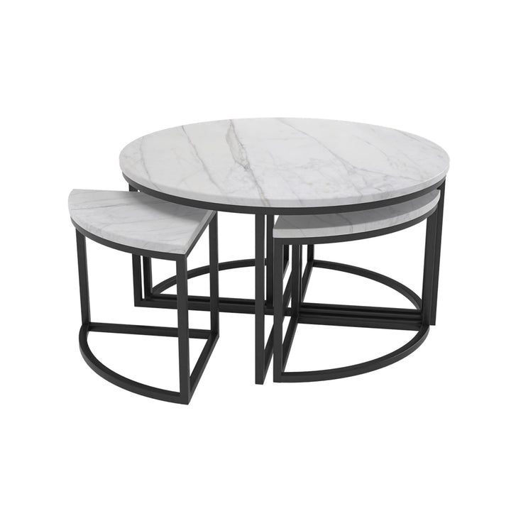 white marble coffee table