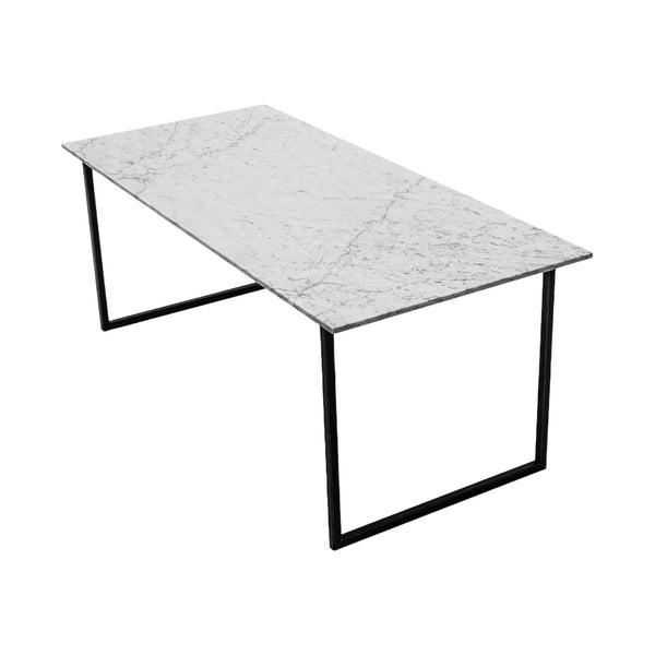 white marble dining table